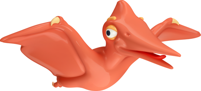 Dinosaur pterodactyl 3d icon