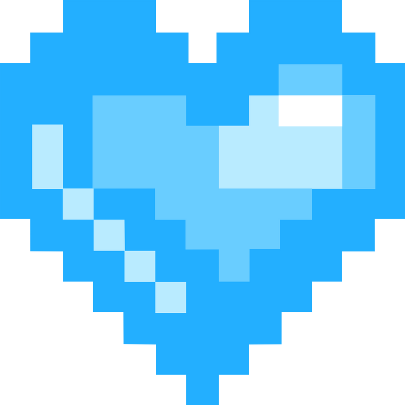 love pixel blue