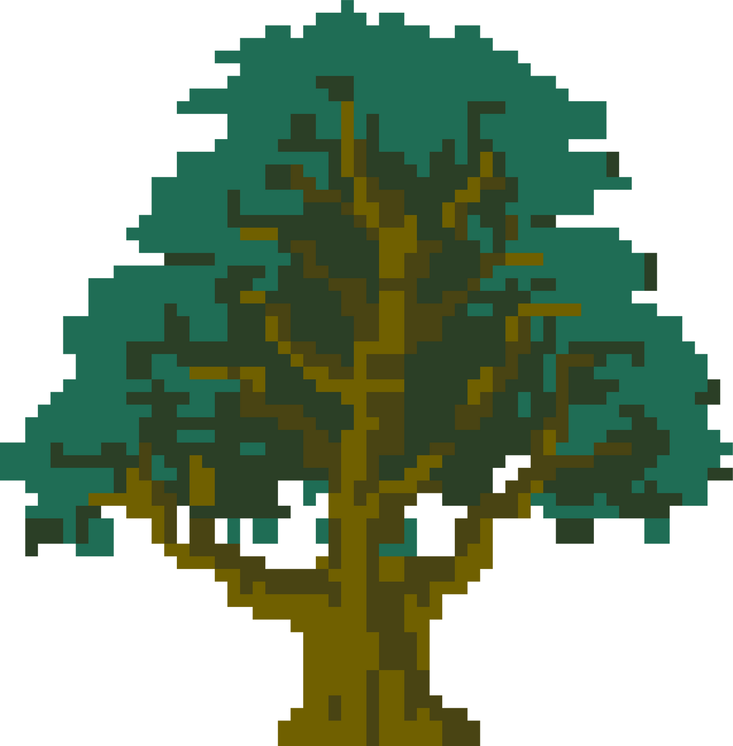 pixel art tree