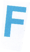 Ransom Letter F Cutout